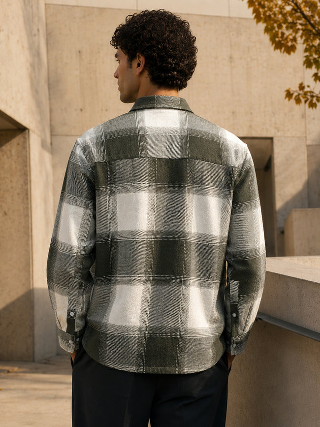 Men Green Tartan Checked Shirt