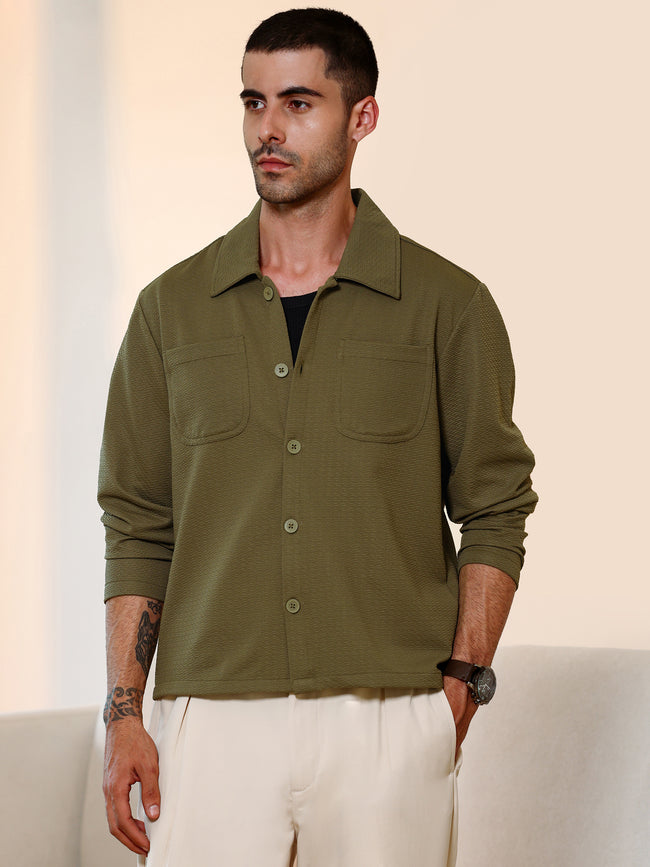 Men Green Casual Shirt