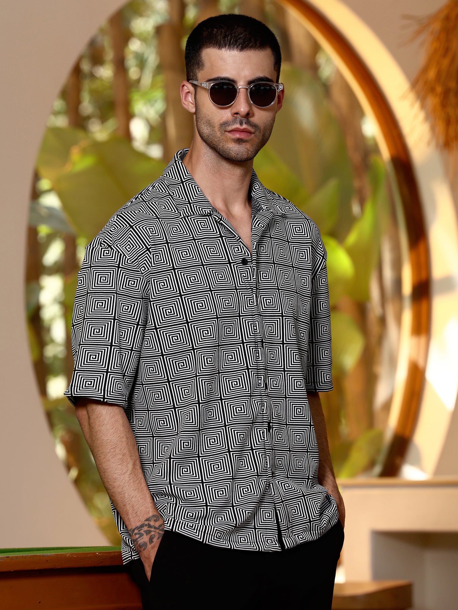 Men Black Casual Shirt