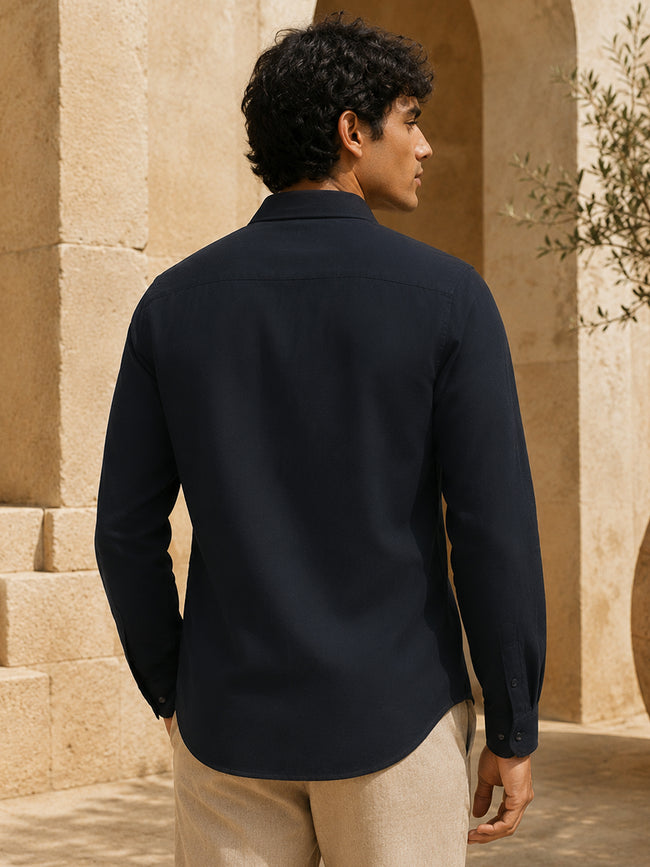 Men Black Solid Shirt