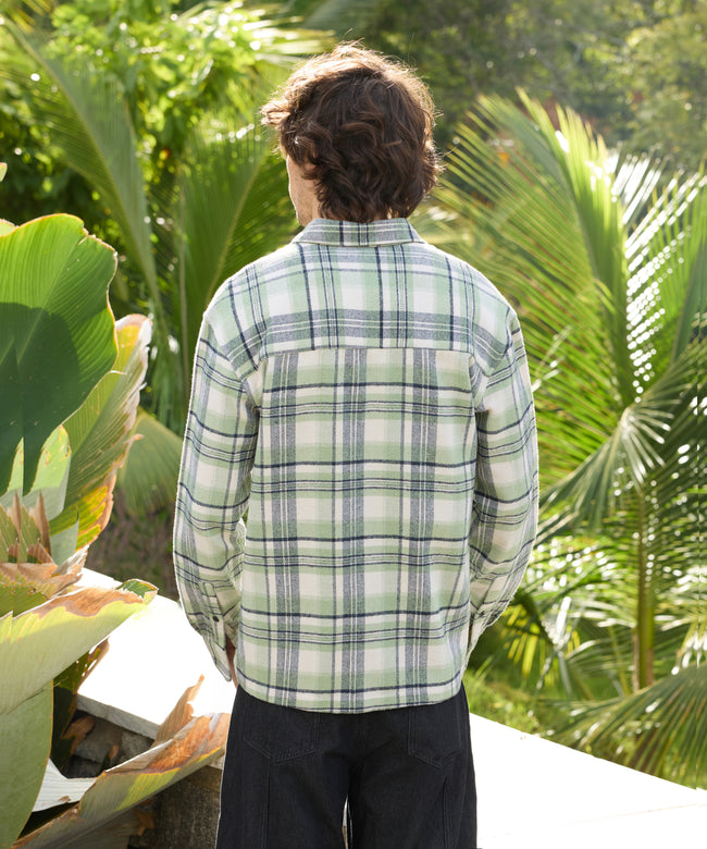 Men Green Tartan Checked Shirt