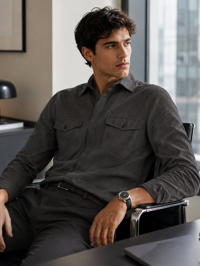 Men Grey Formal Shirt