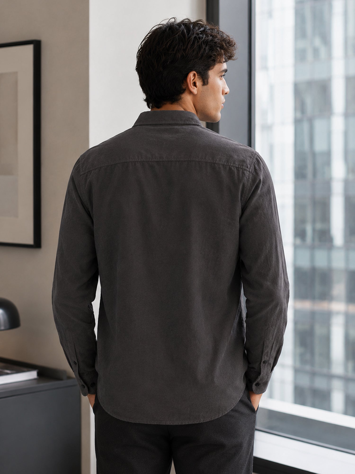 Men Grey Formal Shirt