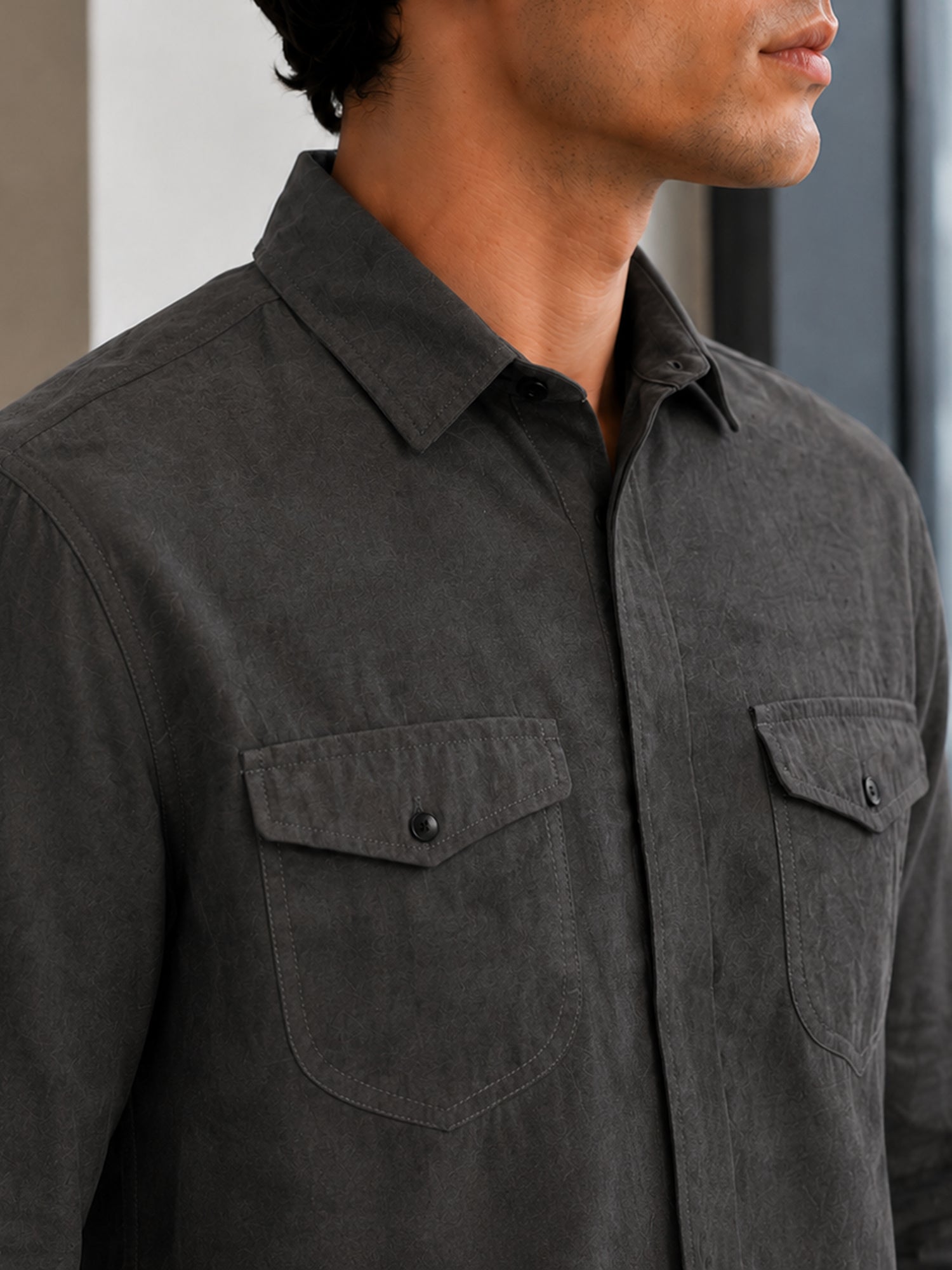 Men Grey Formal Shirt