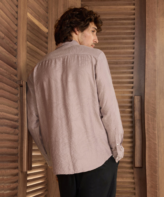 Men Pink Self Design Shirt