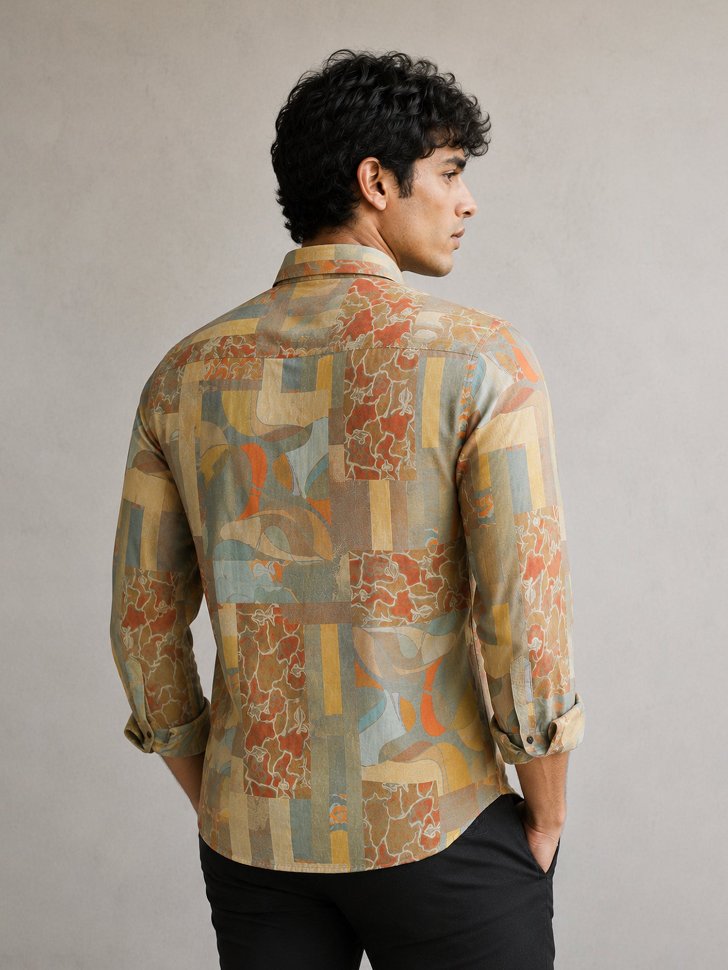 Men Multi Abstract Print Shirt