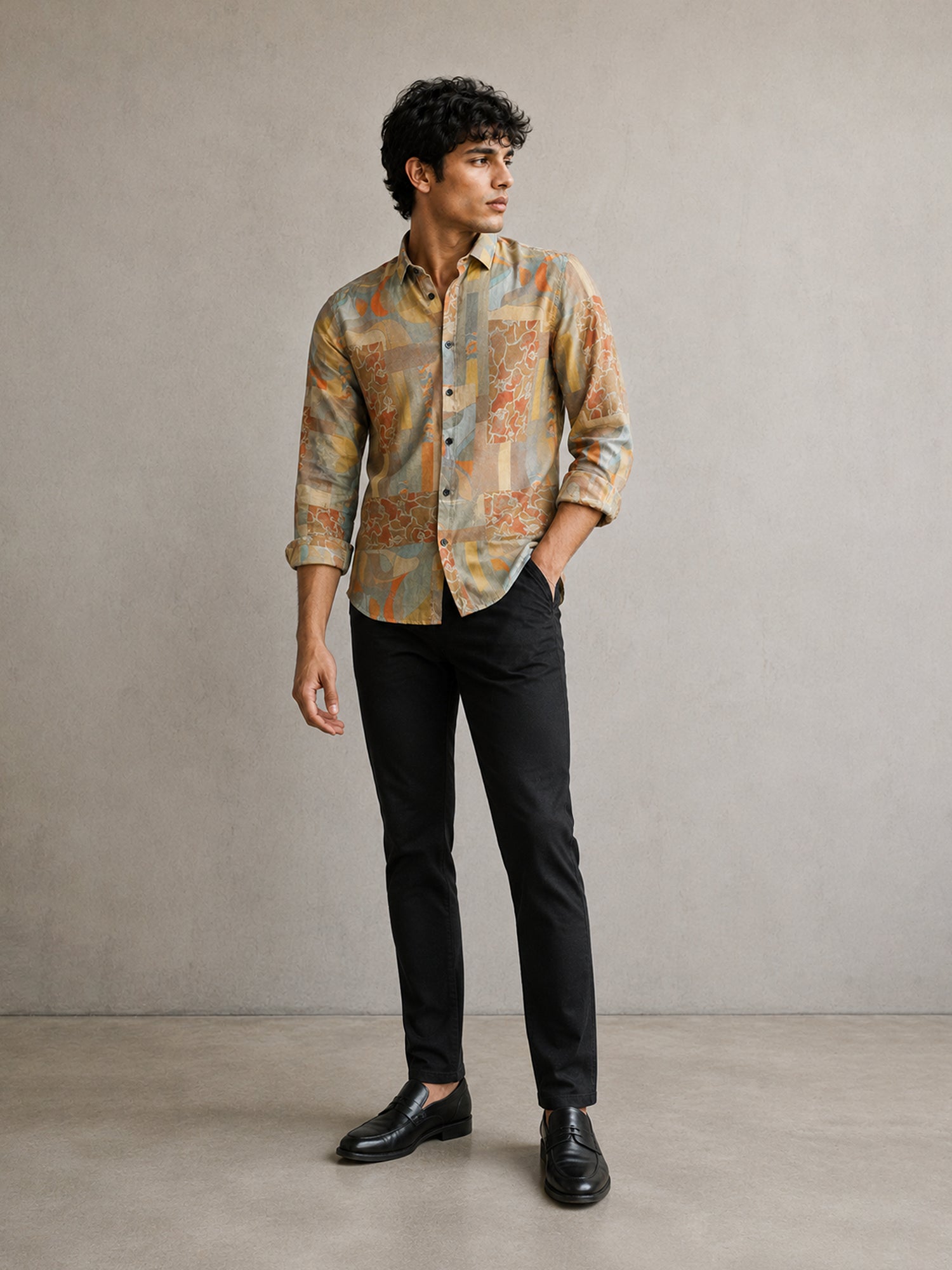 Men Multi Abstract Print Shirt