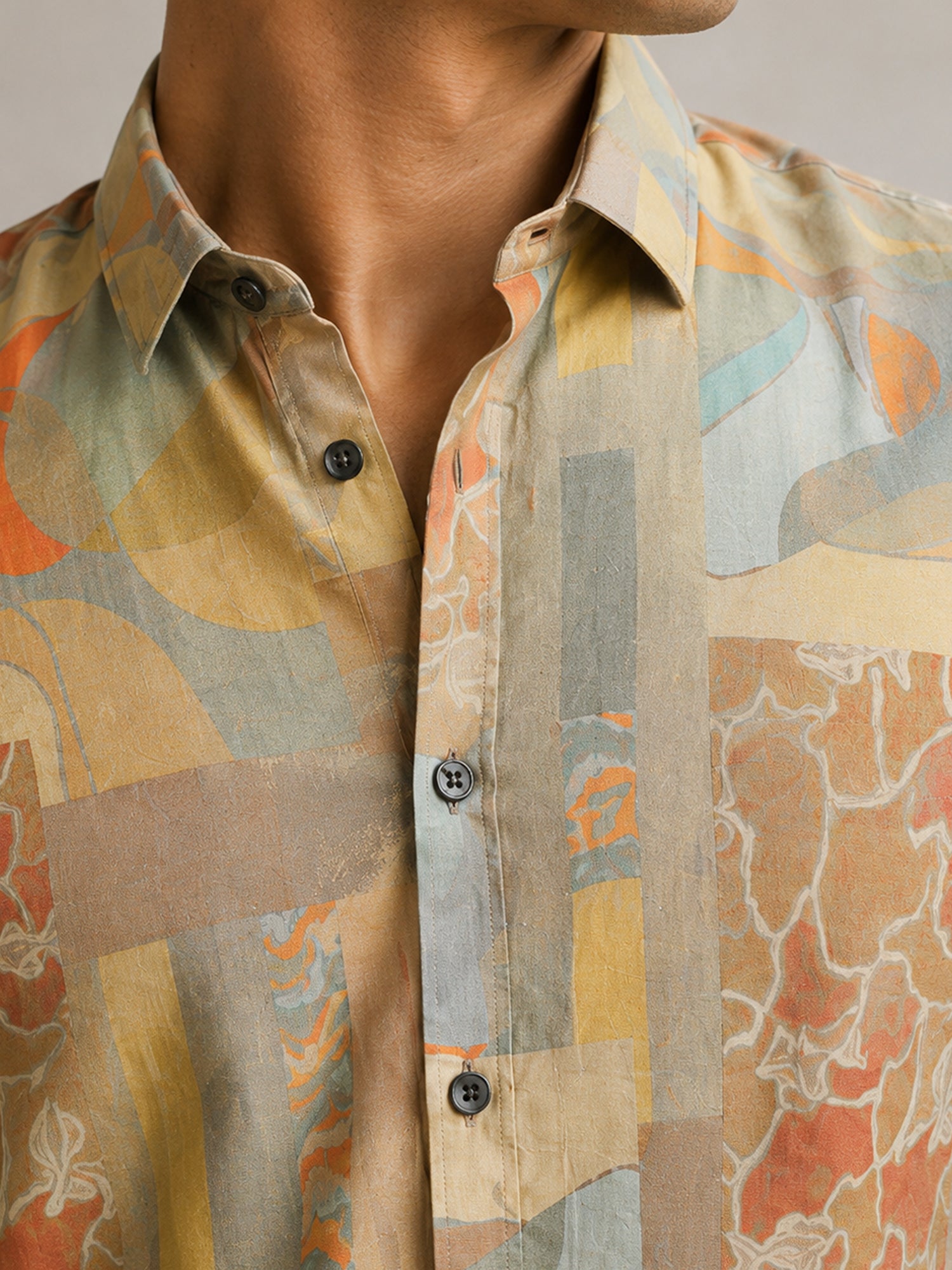 Men Multi Abstract Print Shirt
