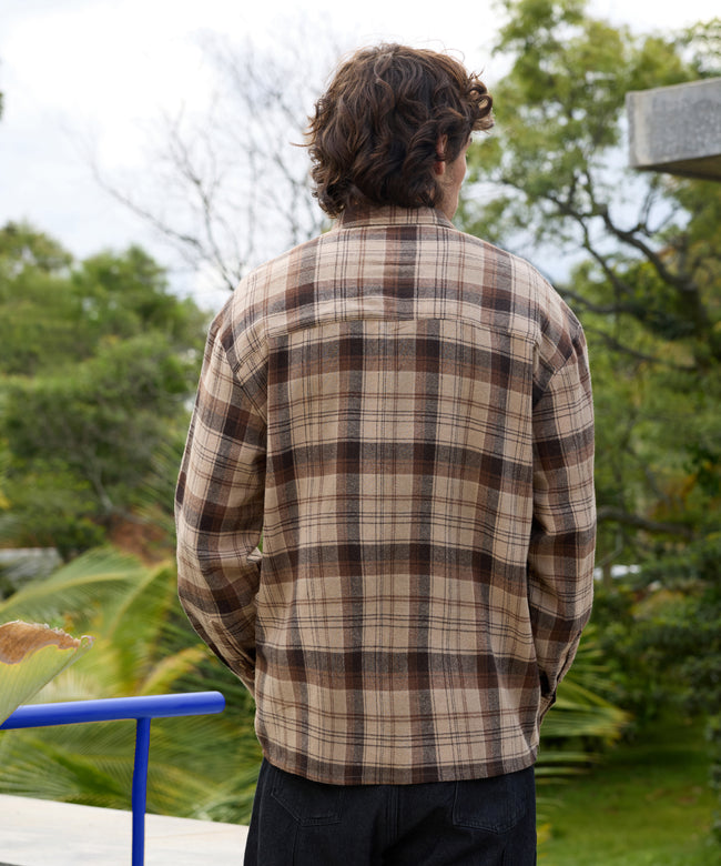 Men Brown Tartan Checked Shirt