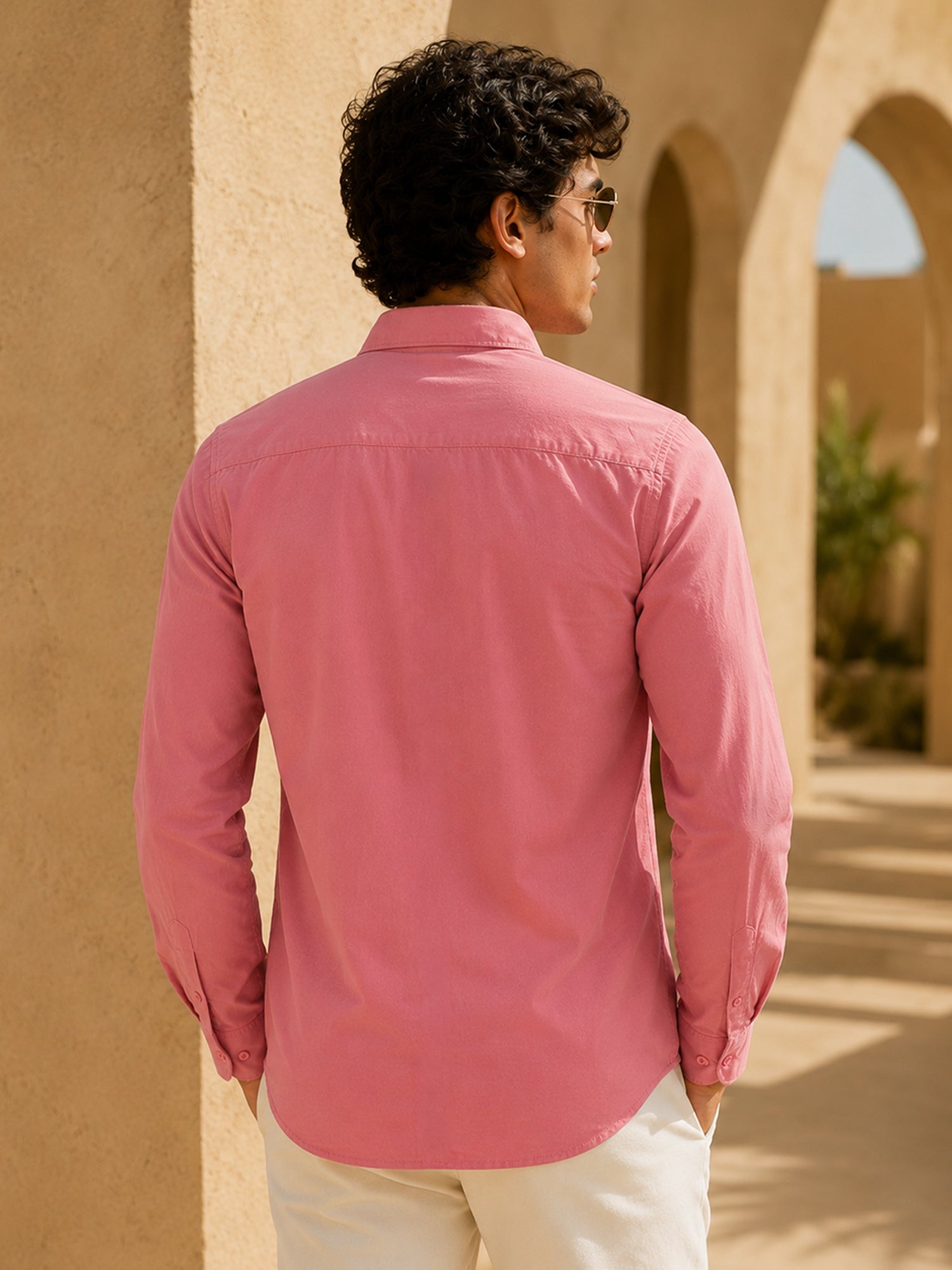 Men Pink Solid Shirt