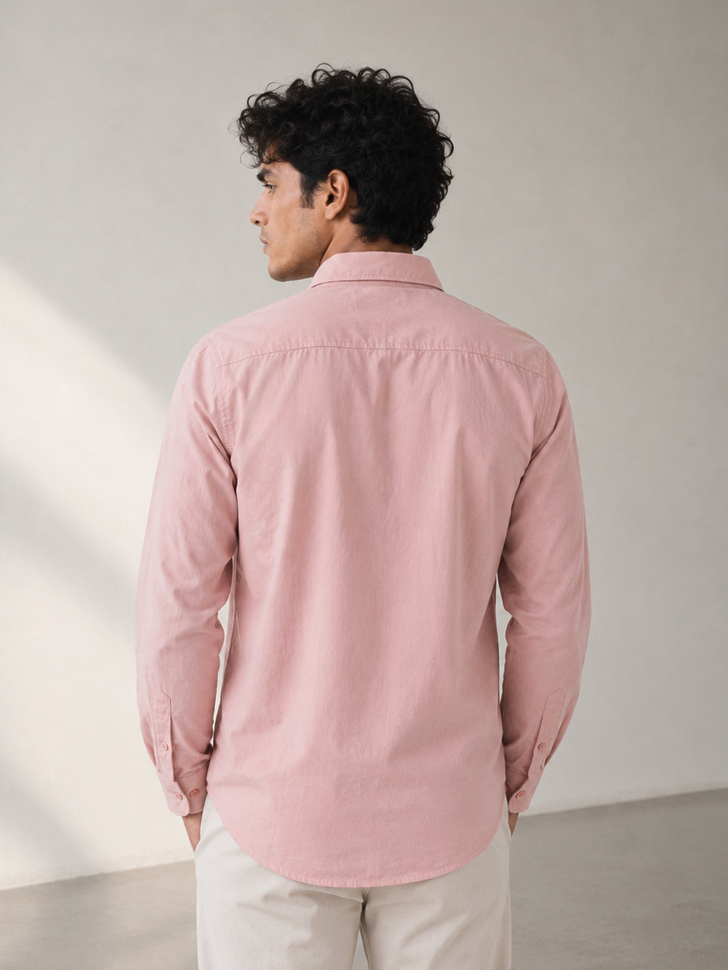 Men Pink Solid Shirt