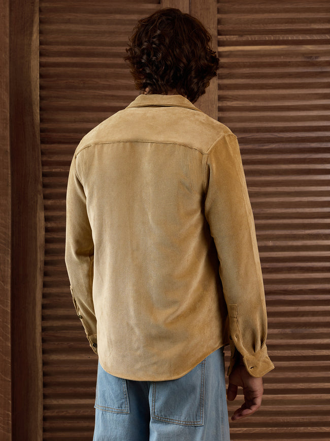Men Beige Textured Shirt