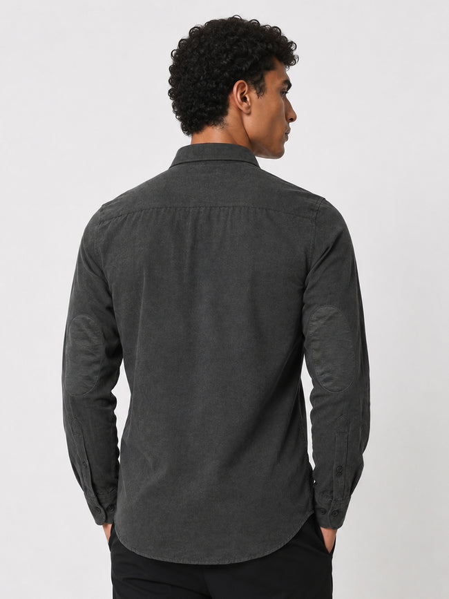 Men Charcoal Solid Shirt