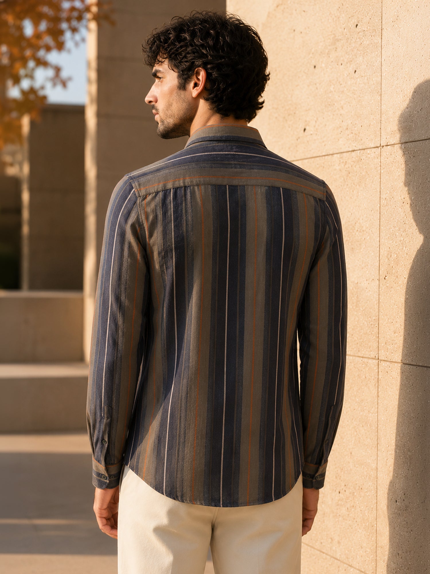 Men Multi Striped Cotton Regular Fit Shirt