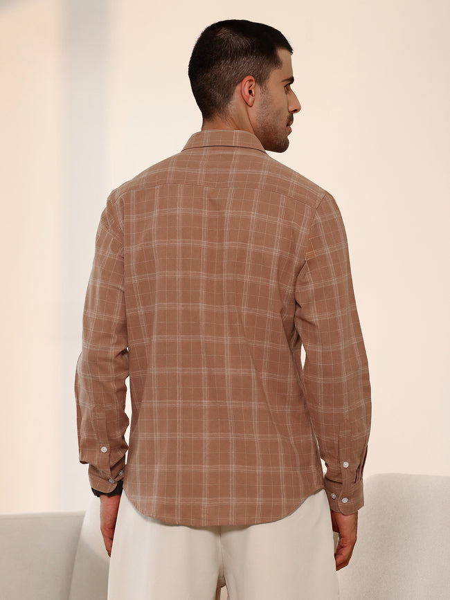 Men Beige Casual Shirt