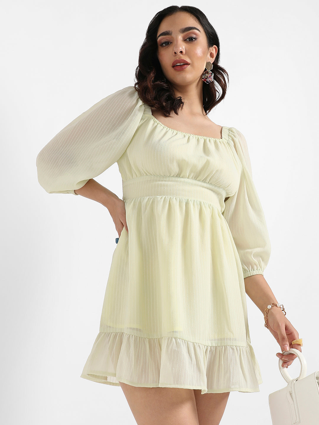 Women Yellow Soft Girl Dress