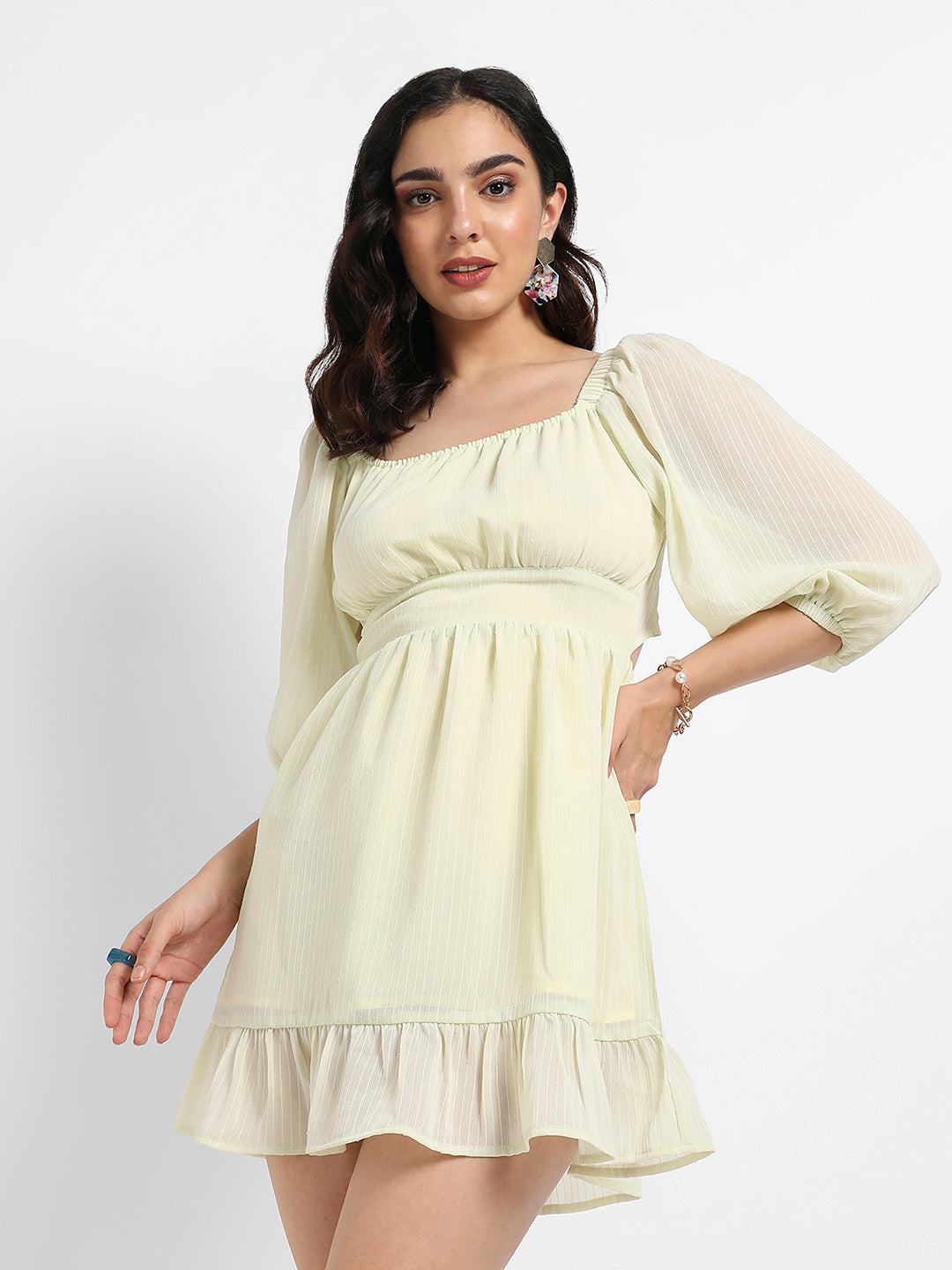 Women Yellow Soft Girl Dress