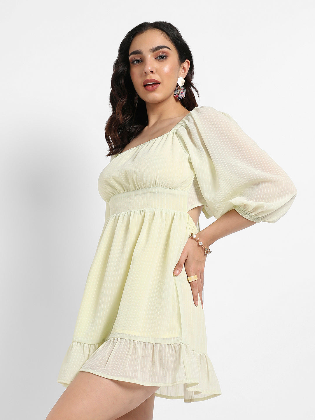 Women Yellow Soft Girl Dress