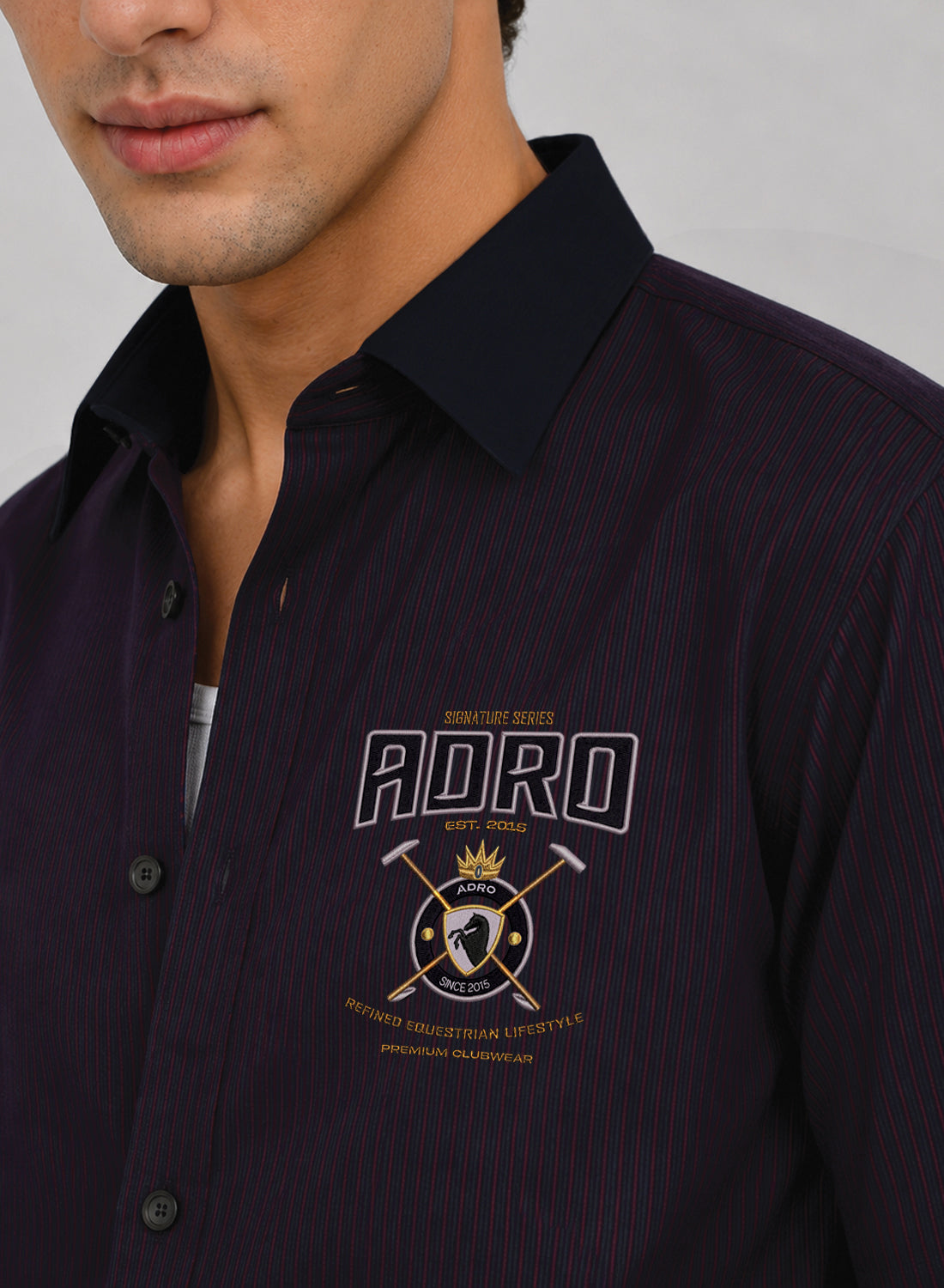 Men Maroon Striped Casual Shirt