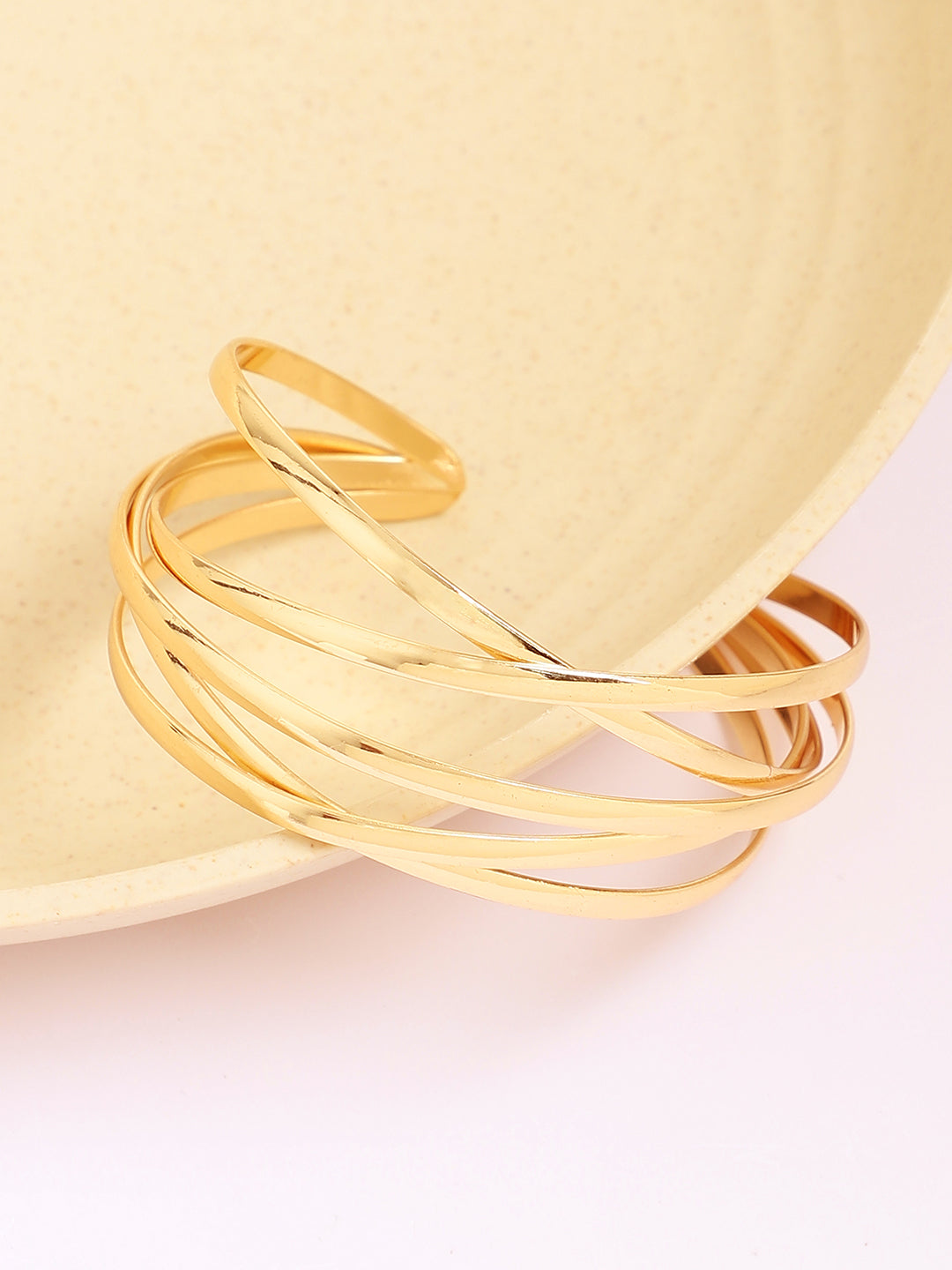 Women Gold Plated Designer Stone Party Bracelet