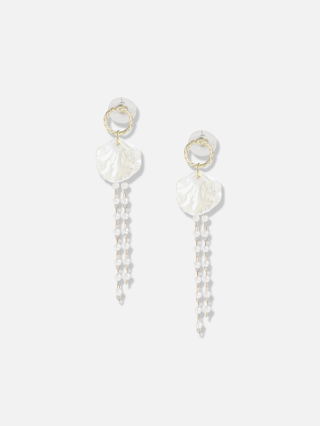 Women White Stone Casual Drop Earring