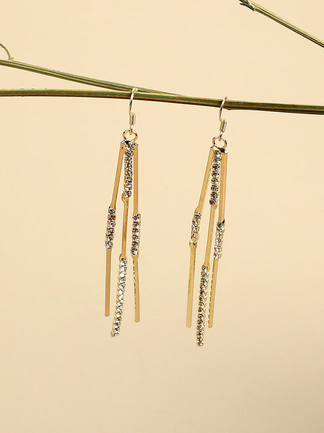 Women Gold Plated Pearls Casual Drop Earring