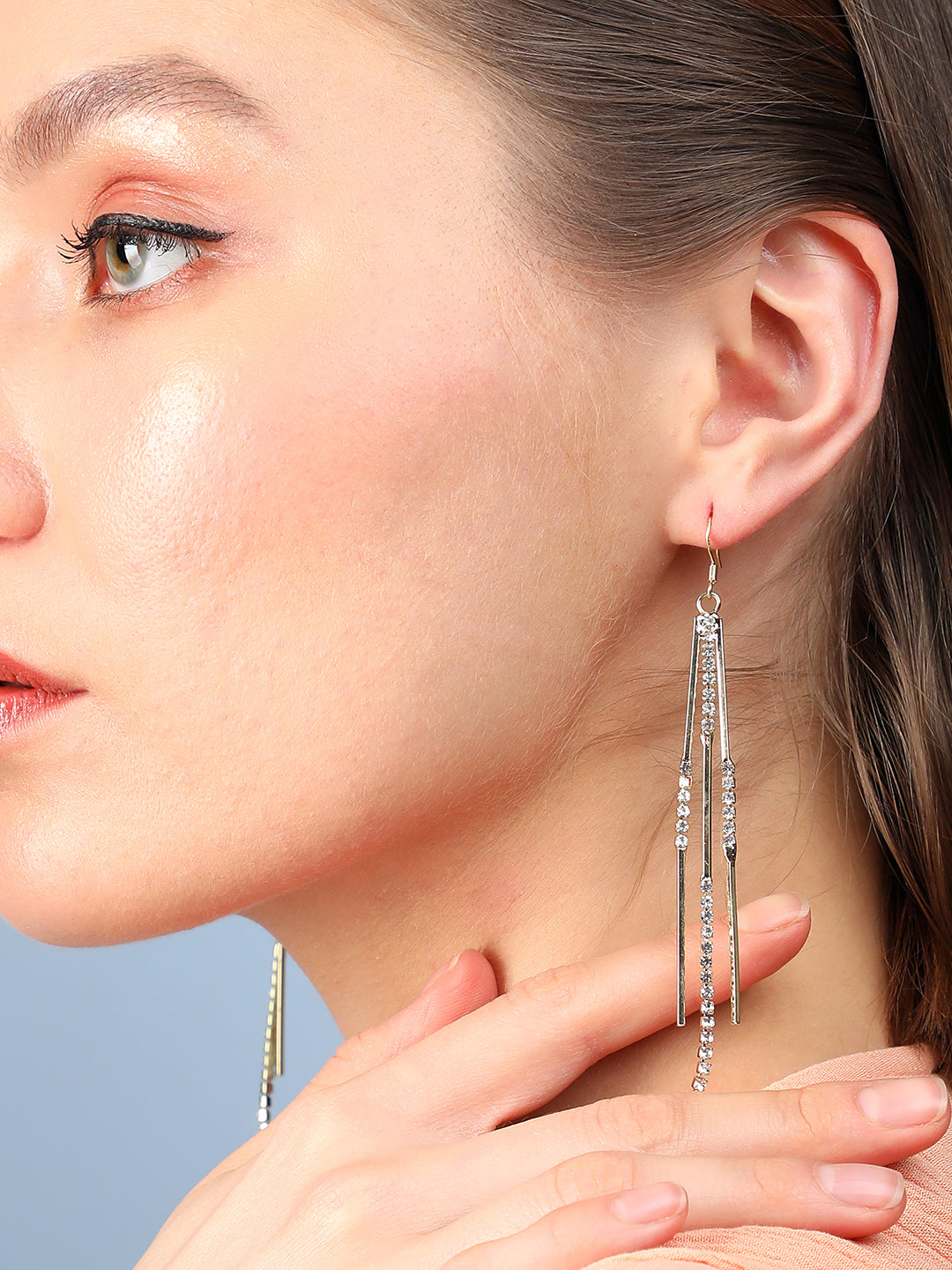 Women Gold Plated Pearls Casual Drop Earring