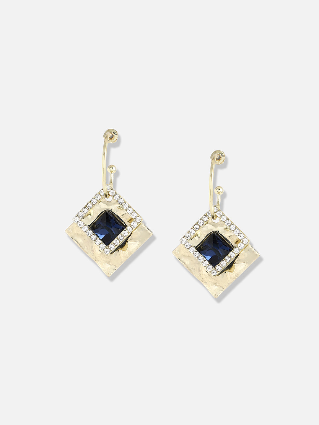 Women Green Gold Plated Designer Stone Casual Drop Earring