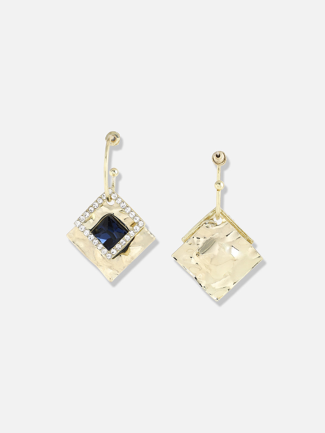 Women Green Gold Plated Designer Stone Casual Drop Earring