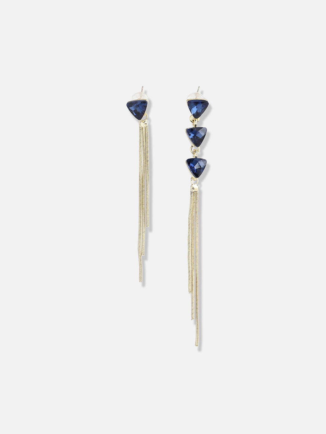 Women Gold Plated Designer Stone Party Drop Earring