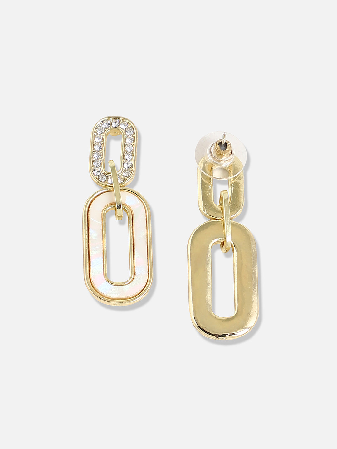Women Gold Plated Pearls Casual Drop Earring