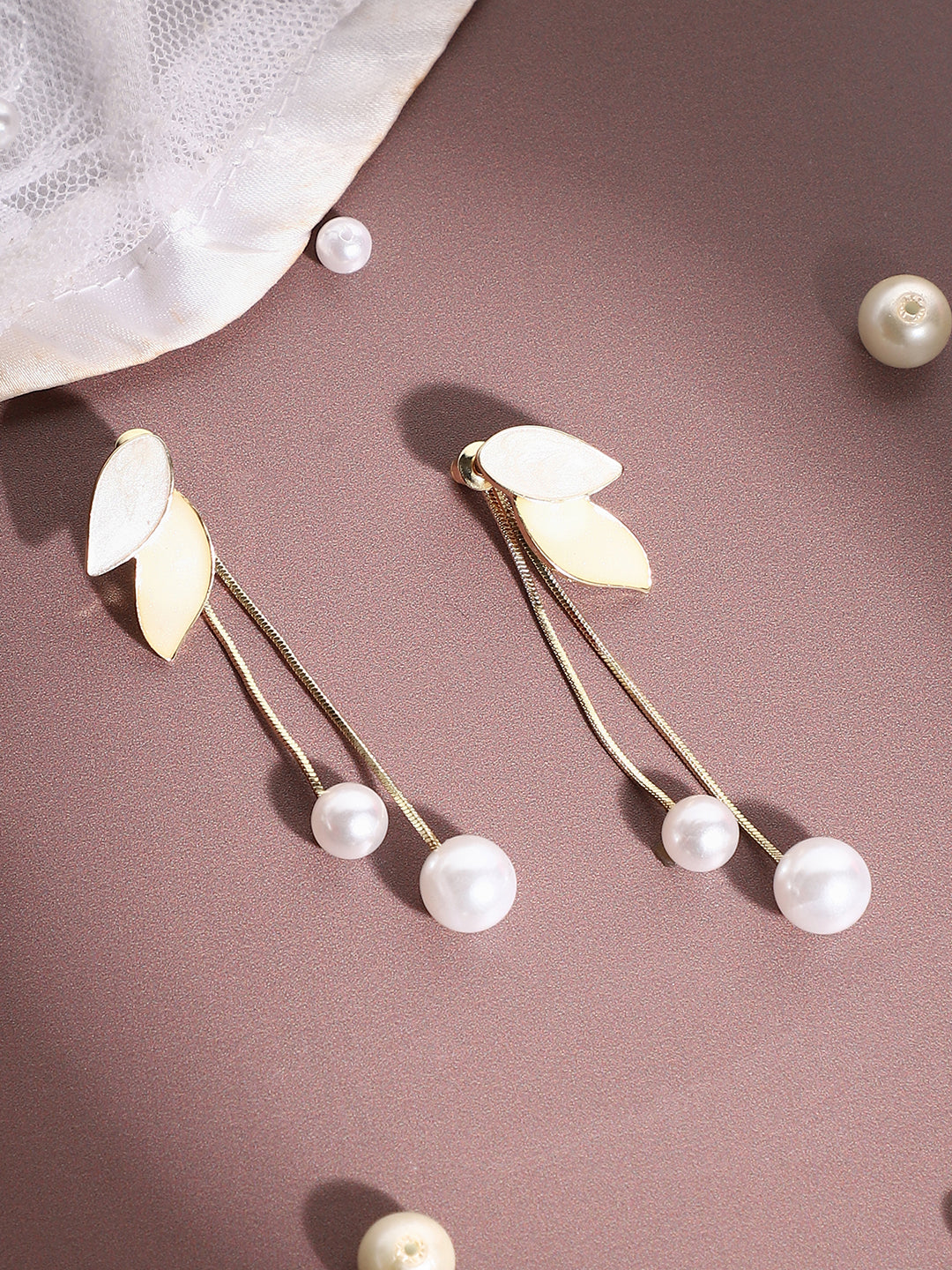 Women Silver Plated Designer Stone Casual Drop Earring