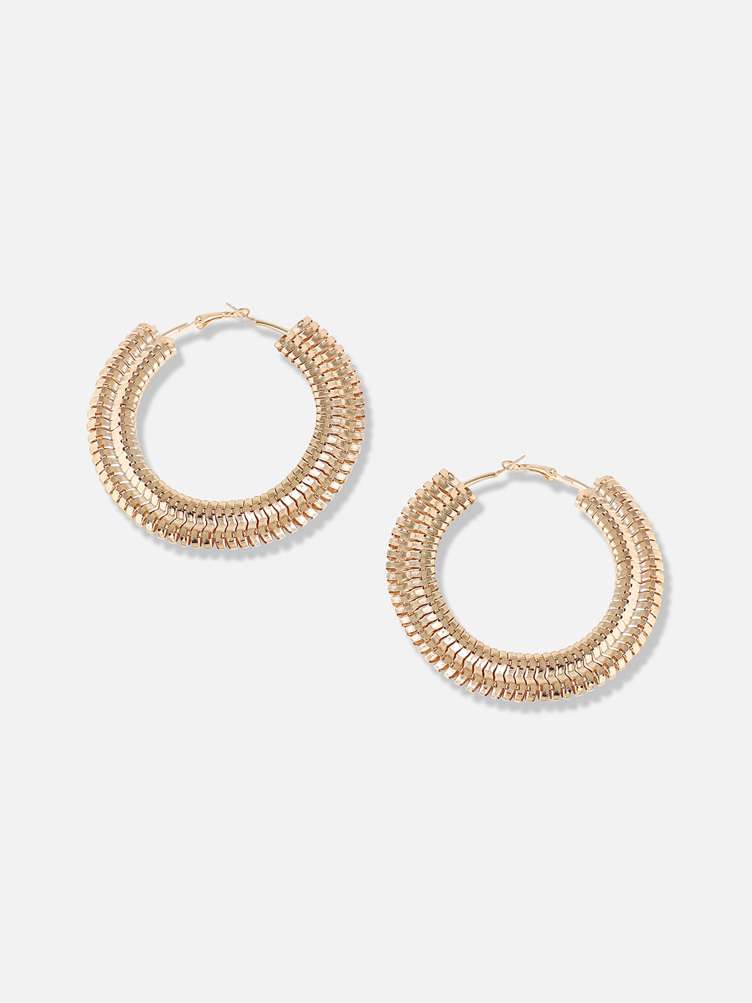 Women Gold Plated Designer Casual Hoop Earring