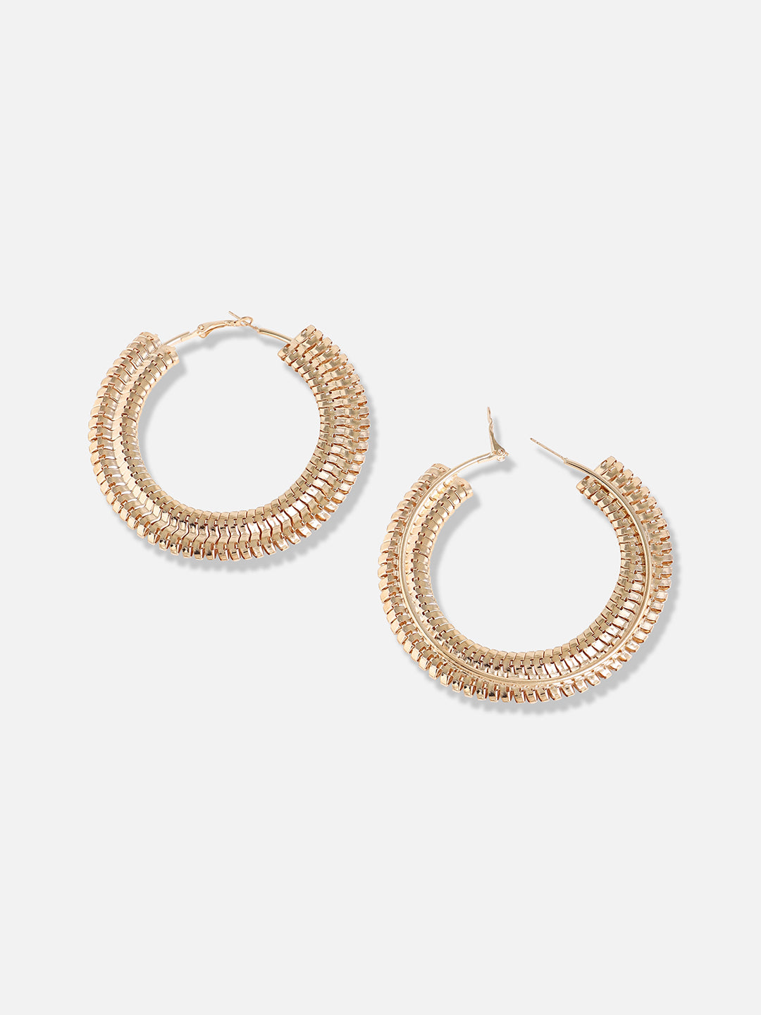 Women Gold Plated Designer Casual Hoop Earring