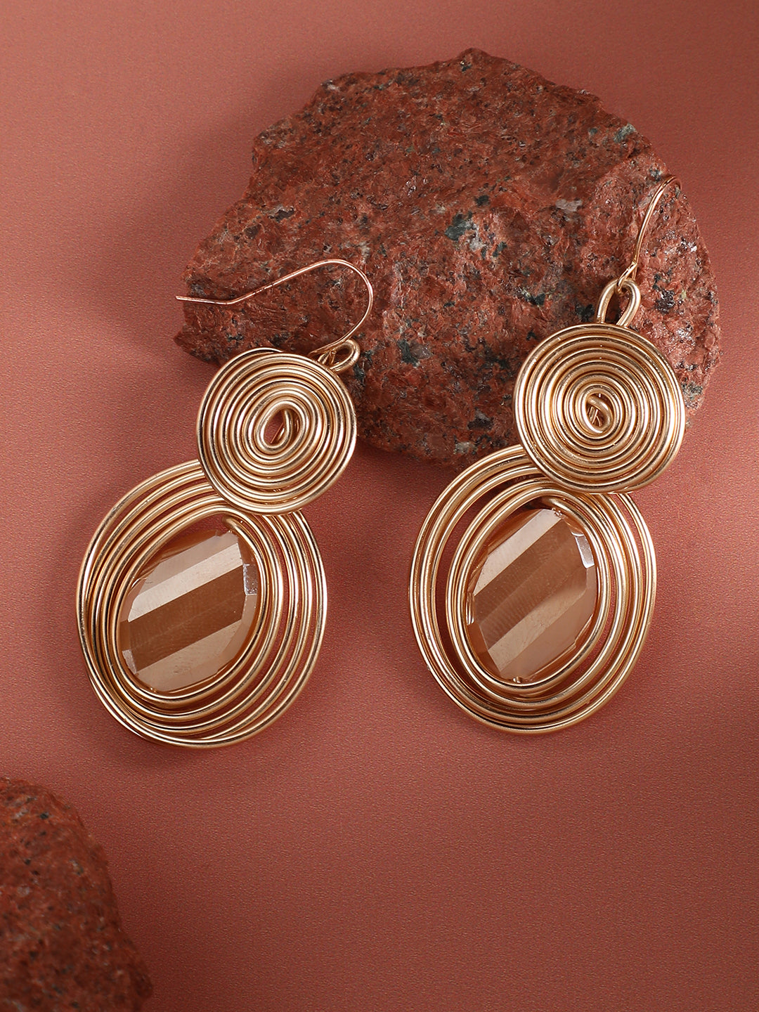 Women Gold Plated Designer Party Drop Earring
