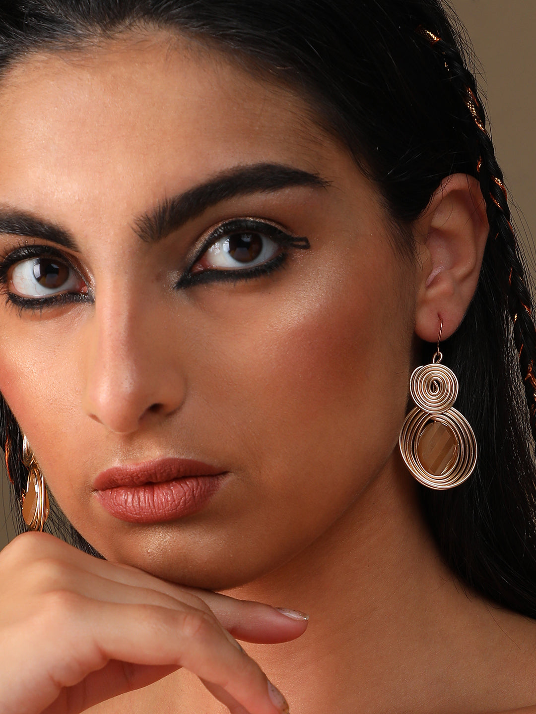 Women Gold Plated Designer Party Drop Earring