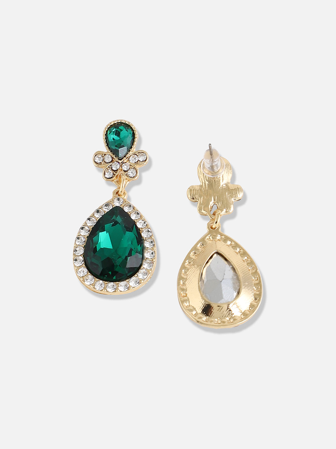 Women Green Stone Casual Drop Earring