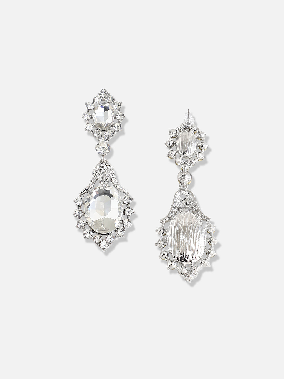 Women Gold Plated Designer Stone Party Drop Earring