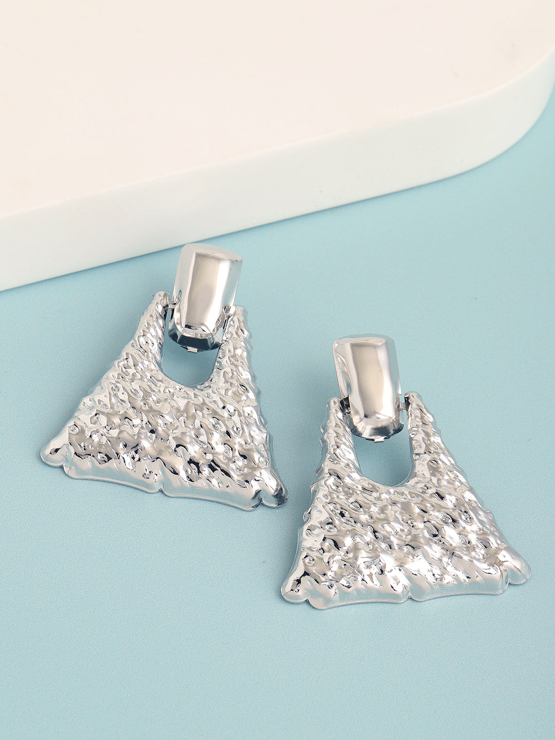 Women Silver Designer Drop Earring
