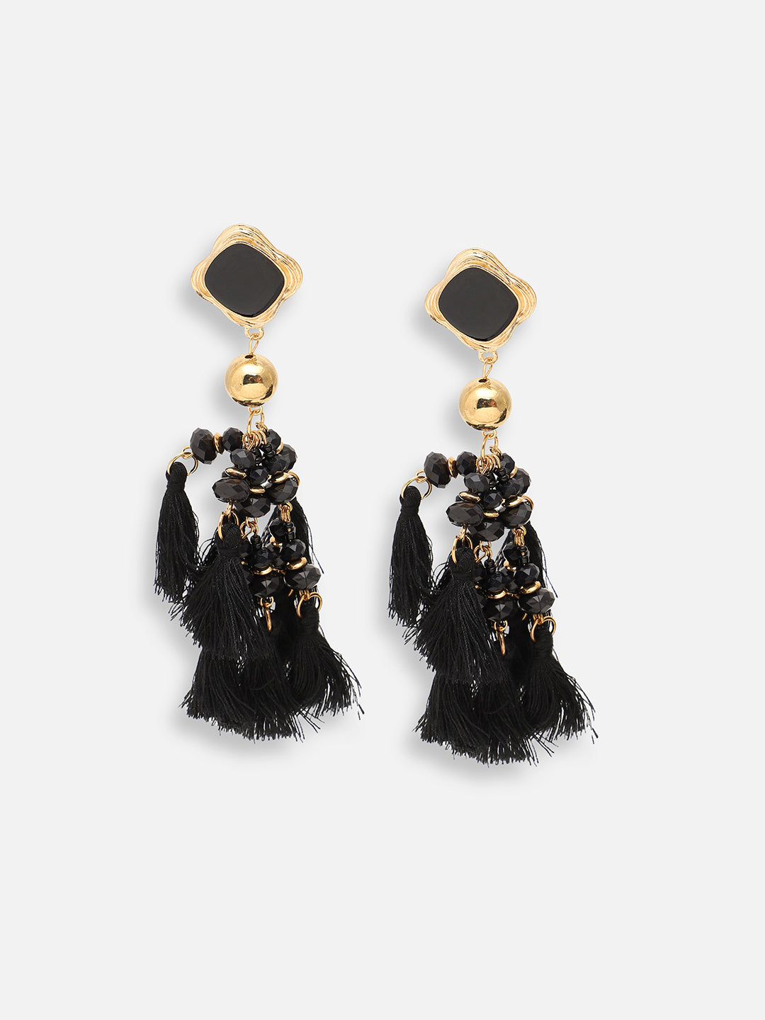 Women Black Designer Drop Earring