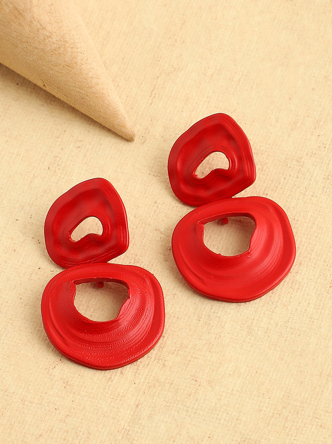 Women Red Designer Stud