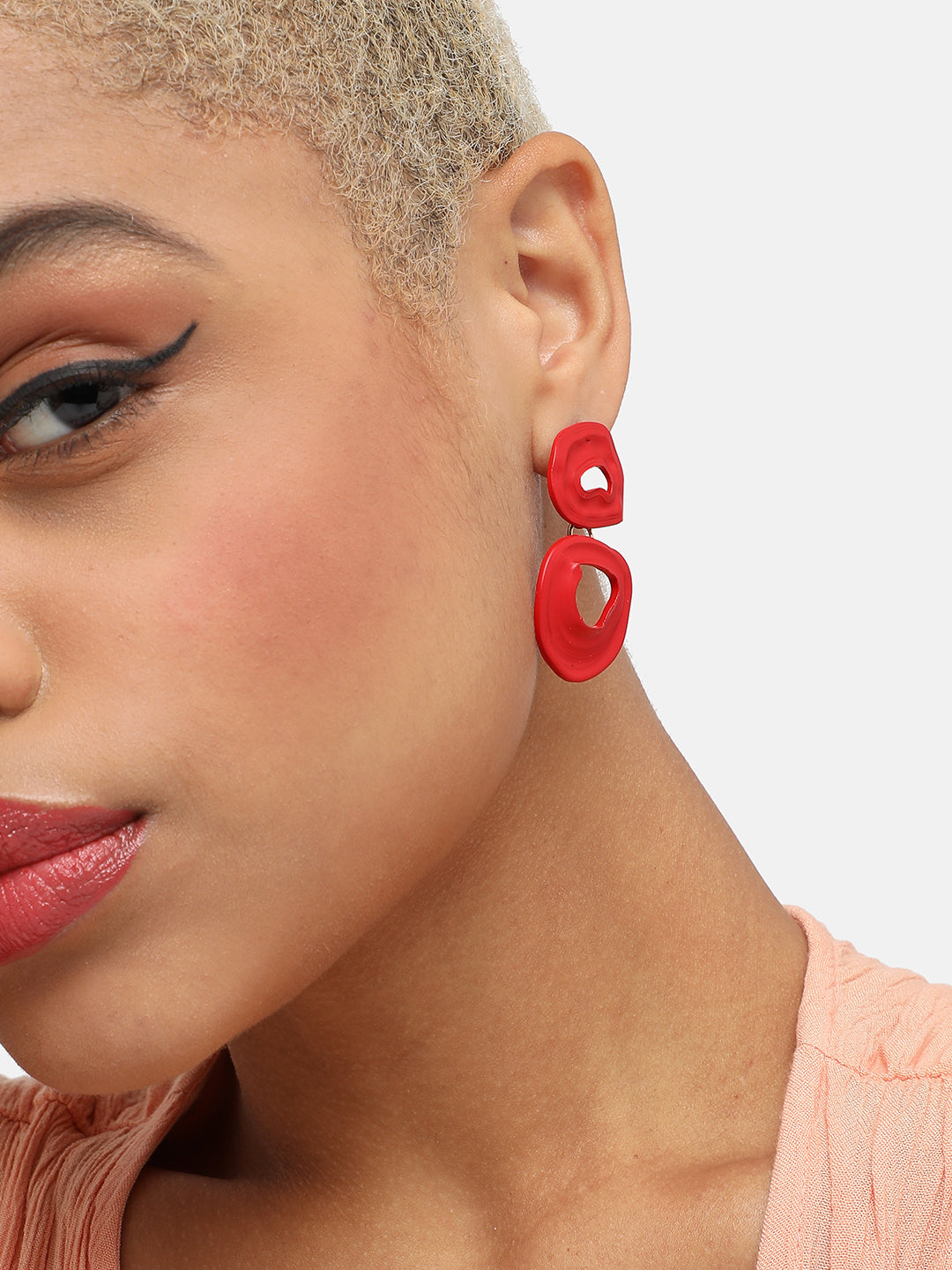 Women Red Designer Stud