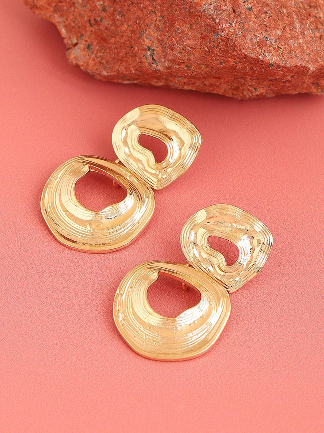 Women Gold Plated Party Designer Drop Earring