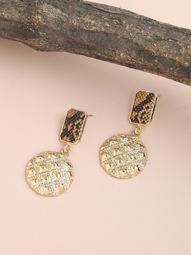 Women Gold Plated Party Designer Drop Earring