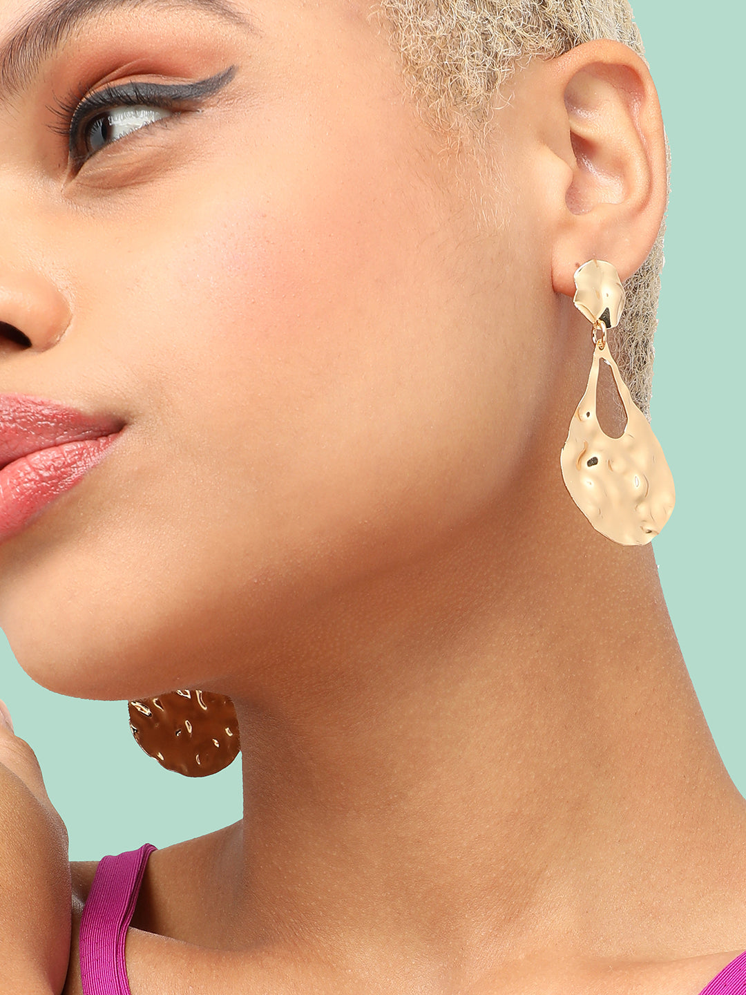 Women Gold Plated Party Designer Drop Earring