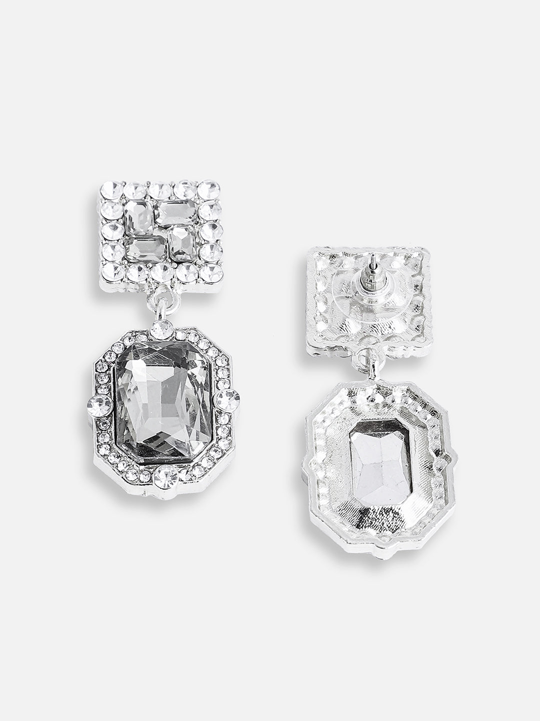 Women Silver Party Designer Drop Earring
