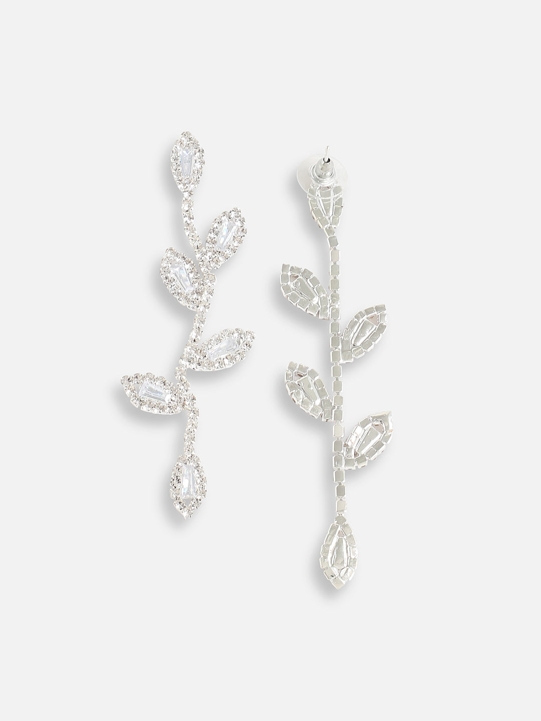 Women Silver Gold Plated Designer Stone Party Drop Earring