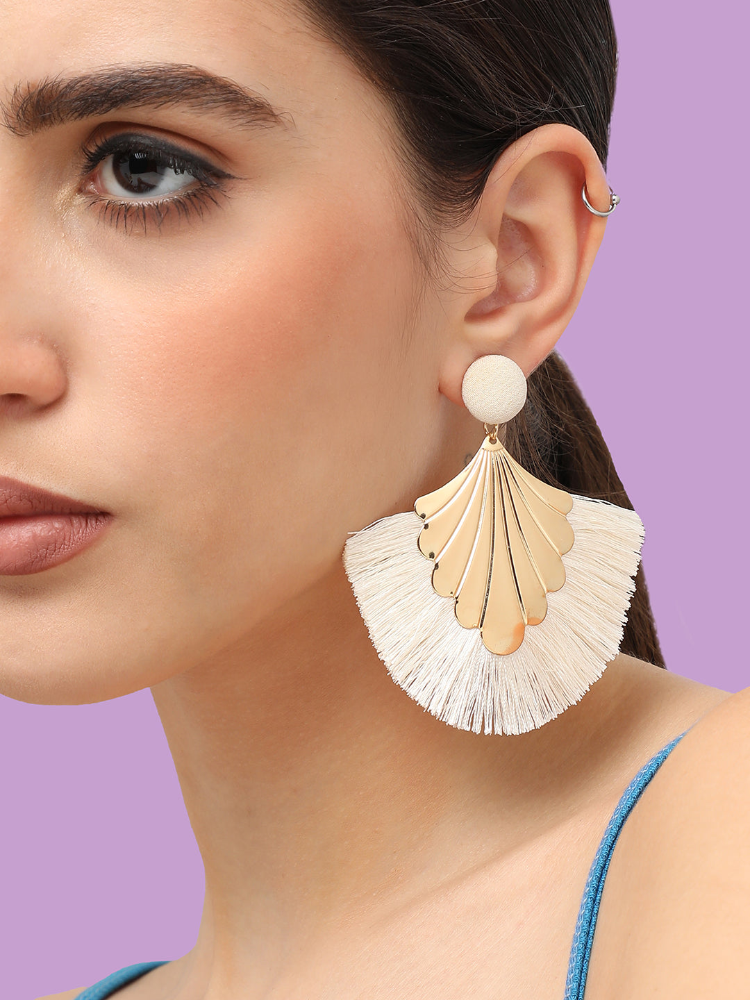 Women White Earrings