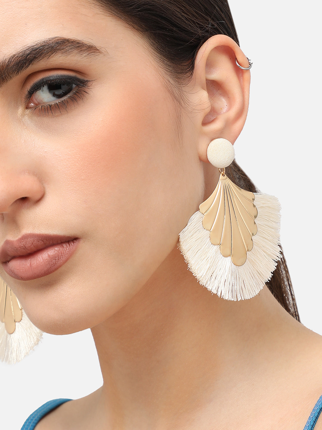Women White Earrings
