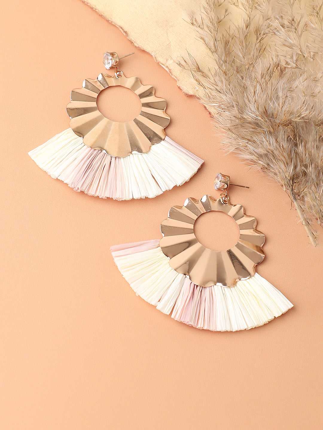 Women Multi Gold Plated Designer Party Drop Earring